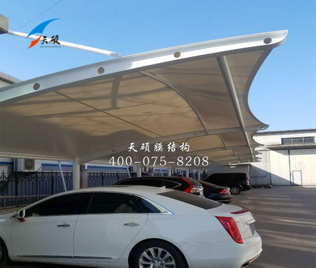 山東濱州農(nóng)資商產(chǎn)公司膜結構停車棚